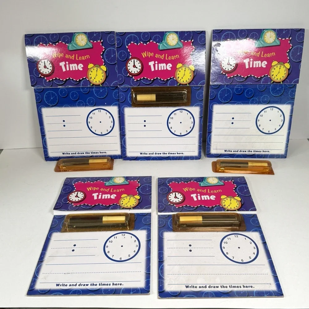 Mixed Lot of Classroom Analog Clock Time Manipulative Teaching Supplies